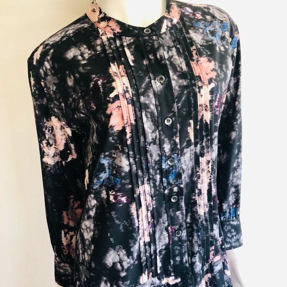 Floral Blouse dress, Floral Shirt Dress size S - Picture 3 of 4